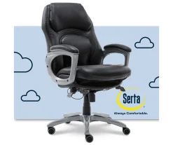 Delvin Black Bonded Leather Office Chair -Biglots Sales 810590317 1