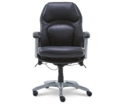 Delvin Black Bonded Leather Office Chair