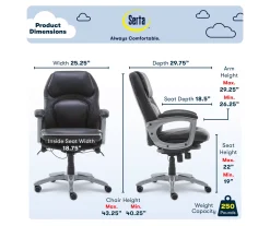 Delvin Black Bonded Leather Office Chair -Biglots Sales 810590317 6