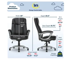 Serta Fairbanks Big & Tall Office Chair -Biglots Sales 810590319 6