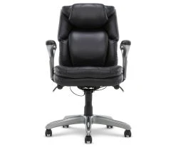 Anniston Black Bonded Leather Office Chair