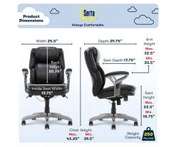 Anniston Black Bonded Leather Office Chair -Biglots Sales 810590373 6