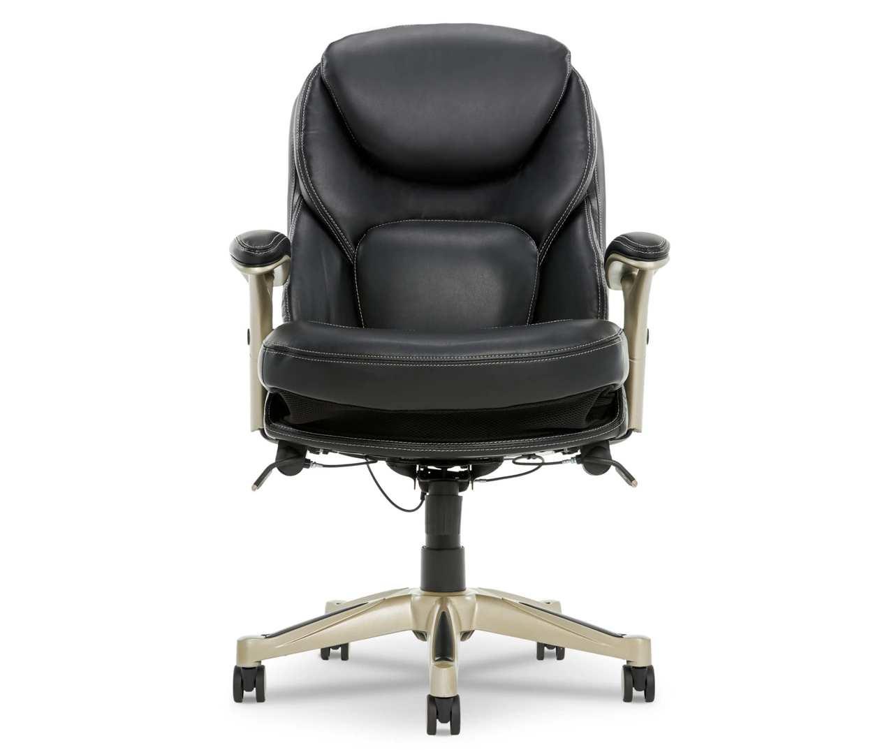 Claremont Black Bonded Leather Office Chair 1 Claremont Black Bonded Leather Office Chair