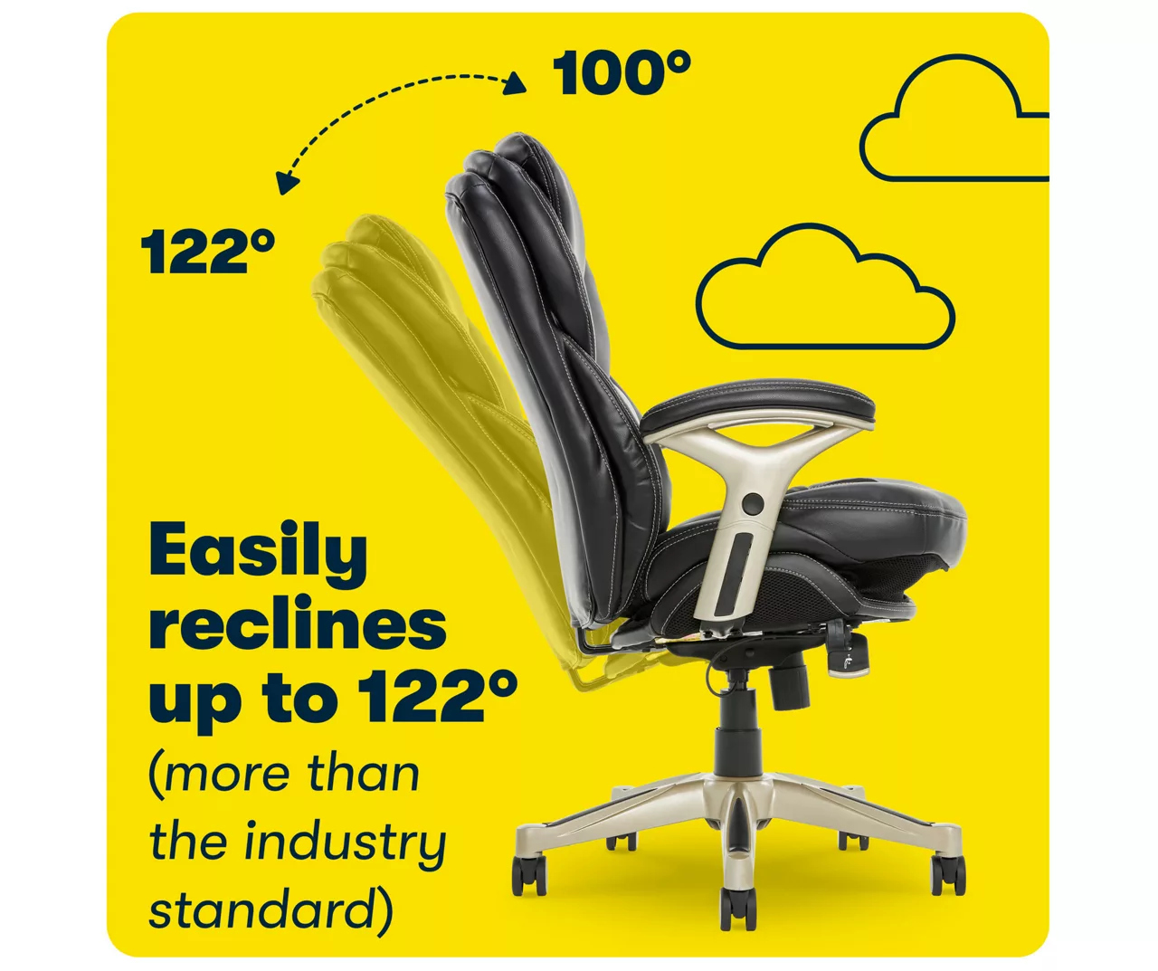 Claremont Black Bonded Leather Office Chair 7 Claremont Black Bonded Leather Office Chair - Image 7