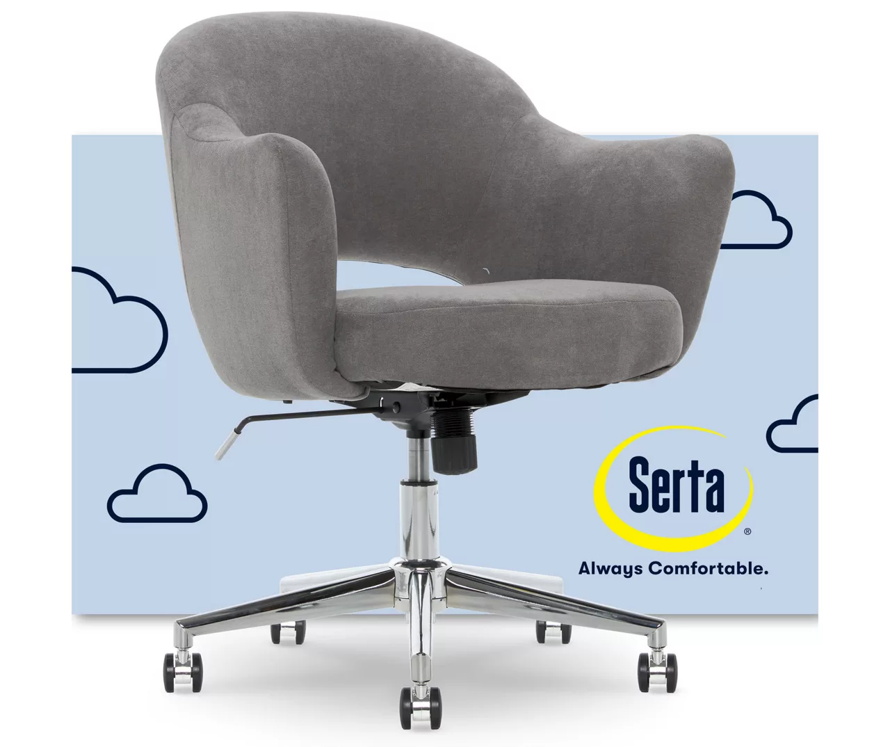 Valetta Gray Microfiber Office Chair 8 Valetta Gray Microfiber Office Chair - Image 8