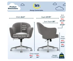 Valetta Gray Microfiber Office Chair 13 Valetta Gray Microfiber Office Chair -Biglots Sales 810590379 7