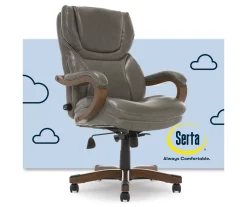 Conway Gray Big & Tall Bonded Leather Office Chair 13 Conway Gray Big & Tall Bonded Leather Office Chair -Biglots Sales 810590383 1