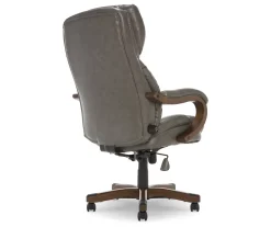 Conway Gray Big & Tall Bonded Leather Office Chair 9 Conway Gray Big & Tall Bonded Leather Office Chair -Biglots Sales 810590383 5