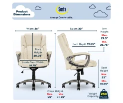 Serta Garret Executive Bonded Leather Office Chair -Biglots Sales 810590385 7