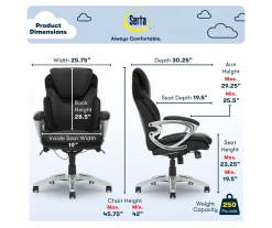 Serta Bryce Bonded Leather Office Chair -Biglots Sales 810590389 6