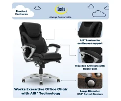 Serta Bryce Bonded Leather Office Chair -Biglots Sales 810590389 7