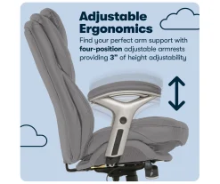 Claremont Gray Bonded Leather Office Chair 22 Claremont Gray Bonded Leather Office Chair -Biglots Sales 810590392 11