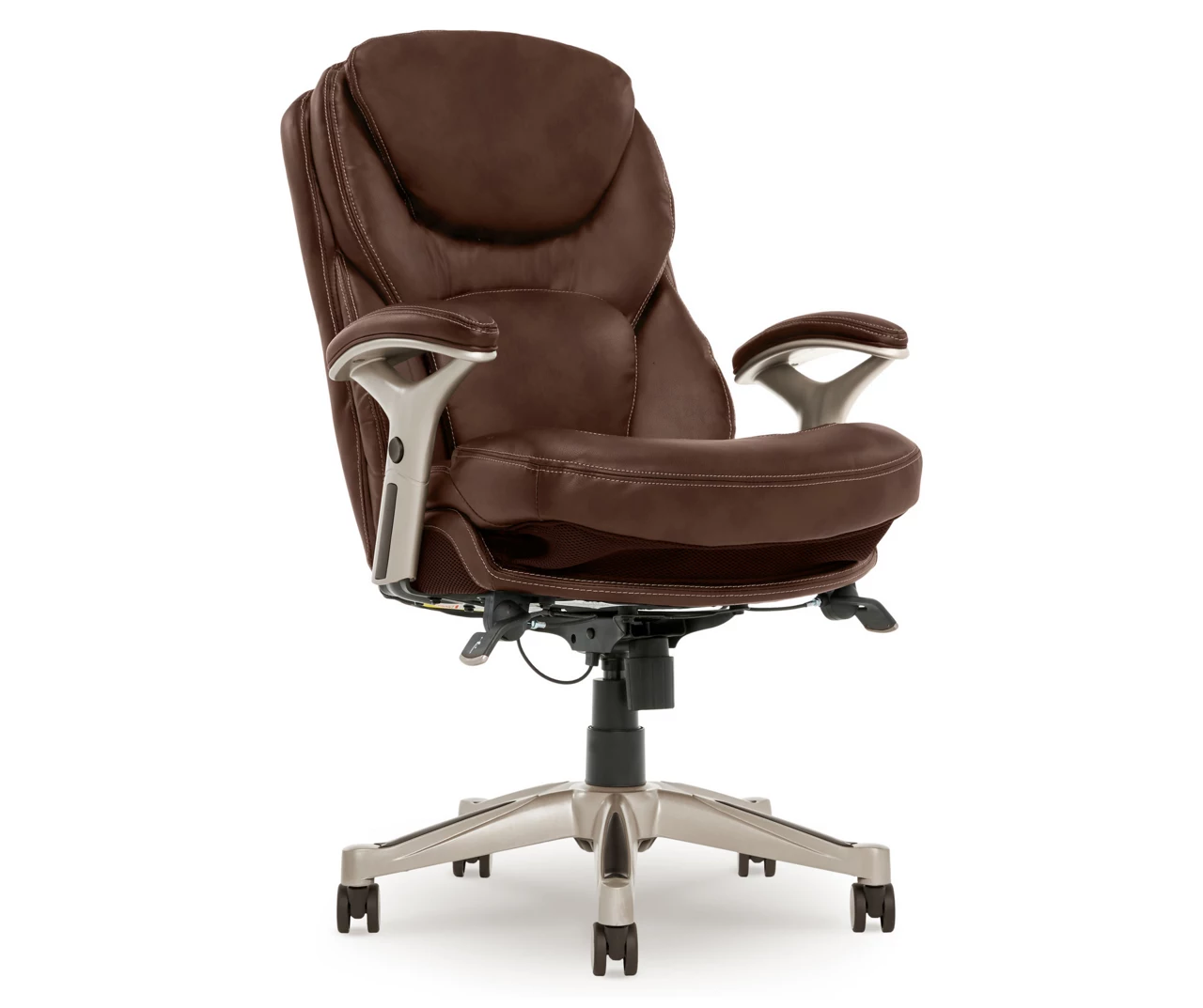Claremont Chestnut Brown Bonded Leather Office Chair 2 Claremont Chestnut Brown Bonded Leather Office Chair - Image 2