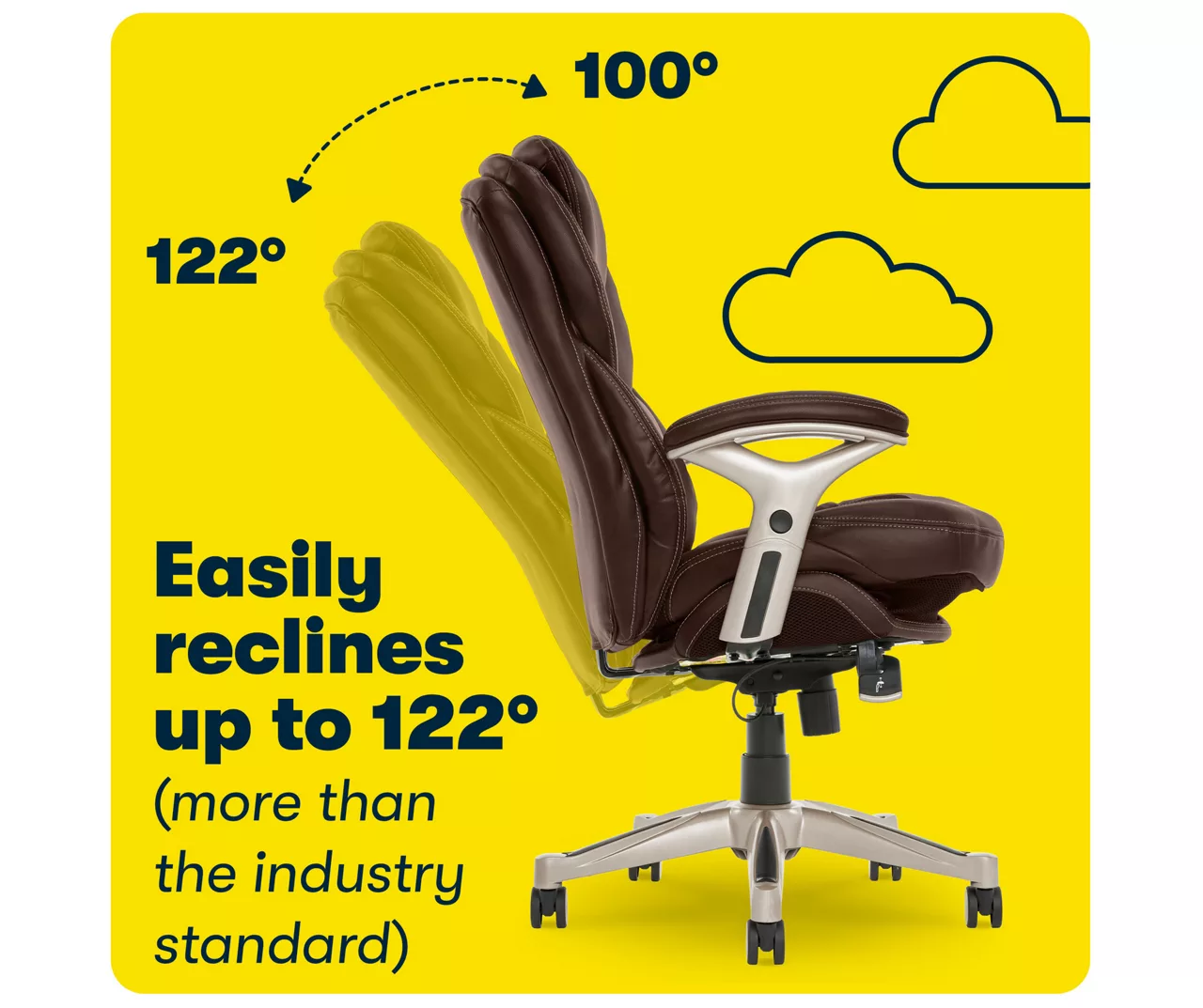 Claremont Chestnut Brown Bonded Leather Office Chair 7 Claremont Chestnut Brown Bonded Leather Office Chair - Image 7