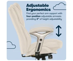 Claremont Ivory Bonded Leather Office Chair -Biglots Sales 810590394 11