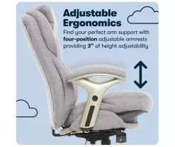 Claremont Light Gray Fabric Office Chair -Biglots Sales 810590395 11 1
