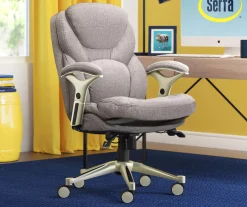 Claremont Light Gray Fabric Office Chair -Biglots Sales 810590395 2 1