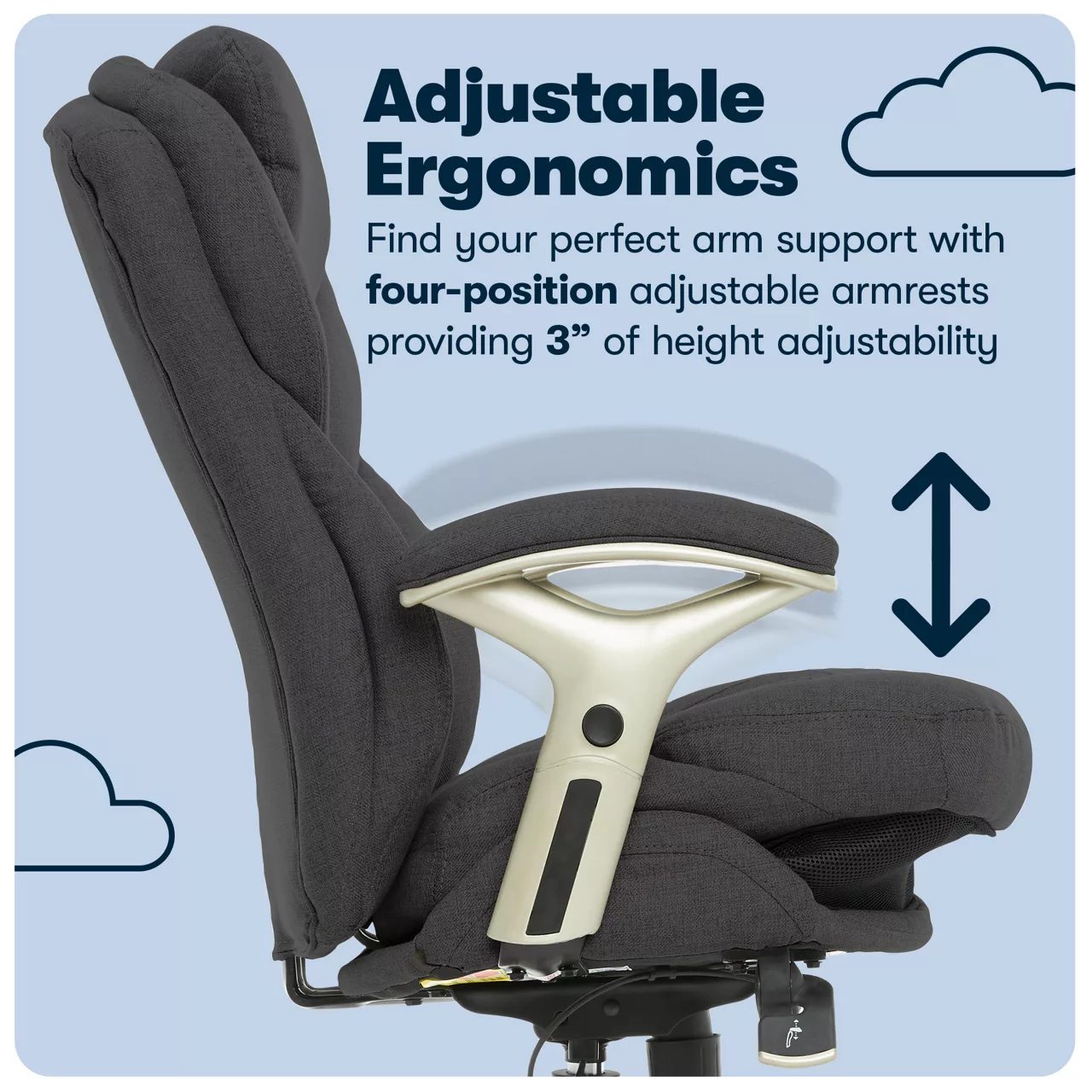 Serta Claremont Fabric Office Chair 20 Serta Claremont Fabric Office Chair - Image 20