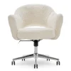Valetta Cream Faux Fur Office Chair