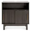 Brymont Dark Gray Sliding Door Accent Cabinet