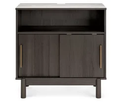 Brymont Dark Gray Sliding Door Accent Cabinet