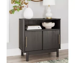 Brymont Dark Gray Sliding Door Accent Cabinet -Biglots Sales 810591843 7