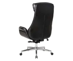 Black Mid-Century Modern Faux Leather Executive Office Chair -Biglots Sales 810598936 A0 4