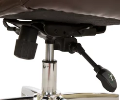 Dark Brown Mid-Century Modern Faux Leather Executive Office Chair -Biglots Sales 810598937 A0 6