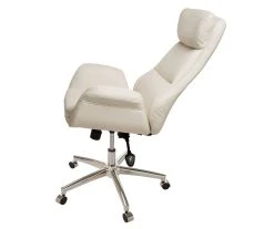 Cream Mid-Century Modern Faux Leather Executive Office Chair -Biglots Sales 810598938 A0 5