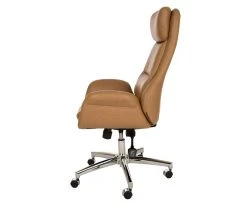 Light Brown Mid-Century Modern Faux Leather Executive Office Chair -Biglots Sales 810598939 A0 5
