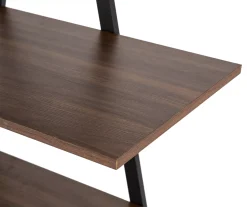 Walnut Modern A-Frame 4-Shelf Bookcase 10 Walnut Modern A-Frame 4-Shelf Bookcase -Biglots Sales 810598942 A0 4