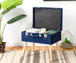 Glitzhome Velvet Suitcase Storage Stool -Biglots Sales 810598944 A0 3