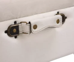 Seashell White Velvet Suitcase Storage Stool -Biglots Sales 810598945 A0 5