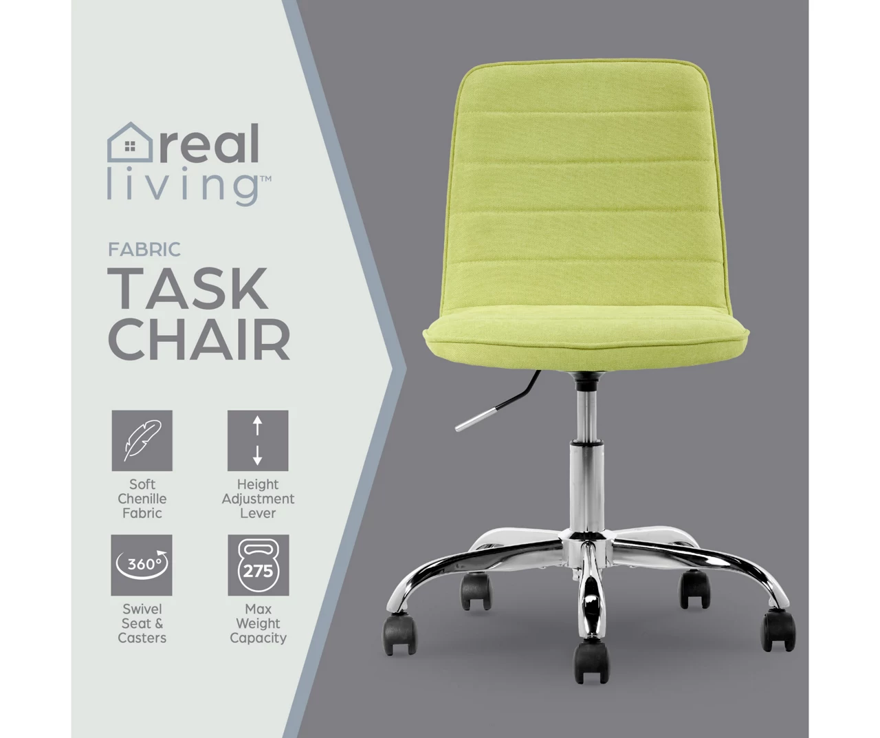 Green Fabric Swivel Task Chair 4 Green Fabric Swivel Task Chair - Image 4