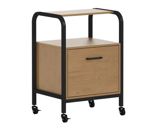 Wood & Metal File Rolling Storage Cart -Biglots Sales 810606558 A0
