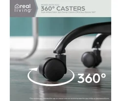 Cream Faux Wool Boucle Rolling Swivel Office Chair -Biglots Sales 810606674 A0 6