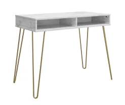 Novogratz Athena Faux Marble 2-Cubby Computer Desk 19 Novogratz Athena Faux Marble 2-Cubby Computer Desk -Biglots Sales 810618403 4