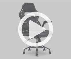 White & Black Faux Leather Gaming Chair -Biglots Sales 810618952