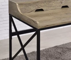 Corday Gray Wood Writing Desk With USB Charing -Biglots Sales 810680820 B8 1