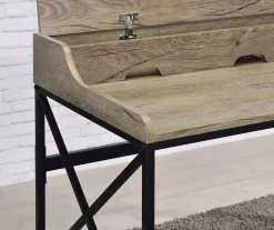 Corday Gray Wood Writing Desk With USB Charing -Biglots Sales 810680820 B8 2